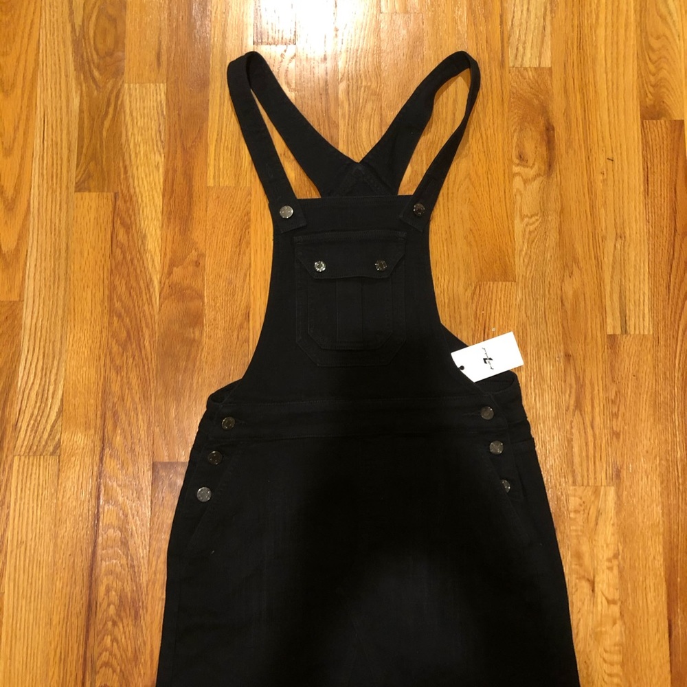 7 for all Mankind denim jumper dress - Picture 3 of 13